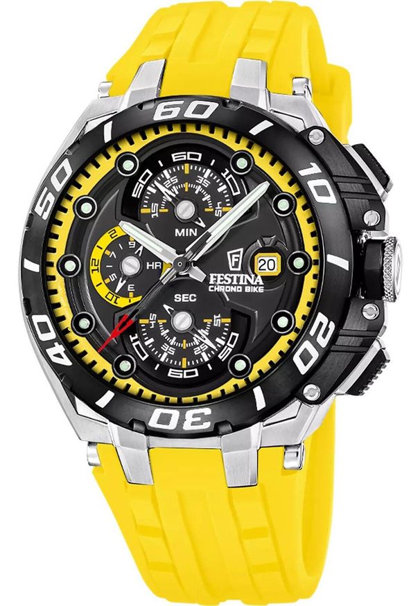 Zegarek Festina Zegarek męski Festina F20755-5 żółty. Kolor: żółty