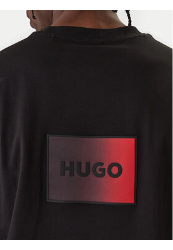 Hugo - HUGO T-Shirt Danoto 50553144 Czarny Regular Fit. Kolor: czarny. Materiał: bawełna