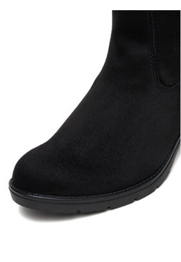 Remonte Kozaki D2A76-00 Czarny. Kolor: czarny. Materiał: materiał