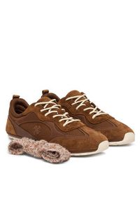 Tory Burch Sneakersy Field 176839 Brązowy. Kolor: brązowy. Materiał: zamsz, skóra #3