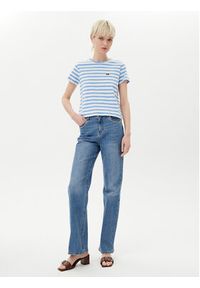 Karl Lagerfeld - KARL LAGERFELD T-Shirt A1W17099 Niebieski Regular Fit. Typ kołnierza: dekolt w karo. Kolor: niebieski. Materiał: bawełna #5