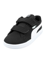 Puma - Buty Dziecięce Smash V2 Ze Skóry Ekologicznej. Kolor: czarny. Materiał: skóra ekologiczna. Sport: turystyka piesza