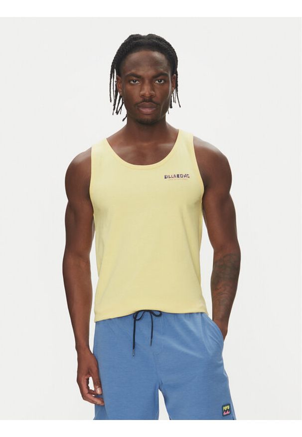Billabong Tank top Twin Peaks Premium Tk 24A451505 Żółty Muscle Fit. Kolor: żółty. Materiał: bawełna