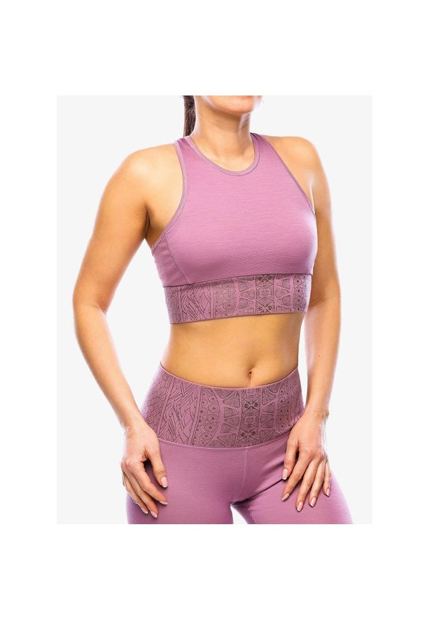 SUPER.NATURAL - Top damski Super.natural Arabesque Lf Top. Kolor: różowy