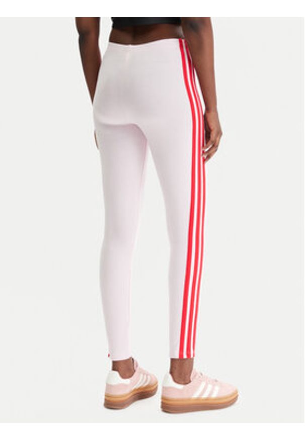 Adidas - adidas Legginsy Essentials 3-Stripes KC5180 Różowy Slim Fit. Kolor: różowy. Materiał: bawełna