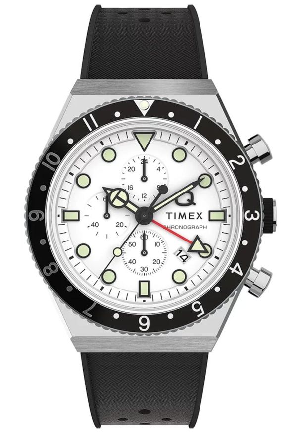 Zegarek Męski TIMEX Q Three Time Zone Q Timex TW2V70100. Materiał: tworzywo sztuczne