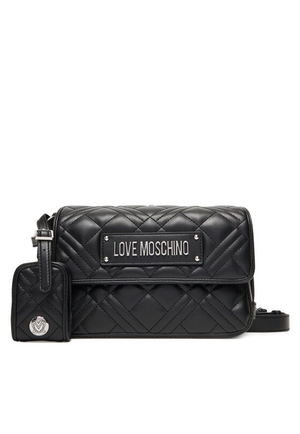 Love Moschino - LOVE MOSCHINO Torebka JC4210PP0MLA000B Czarny. Kolor: czarny. Materiał: skórzane