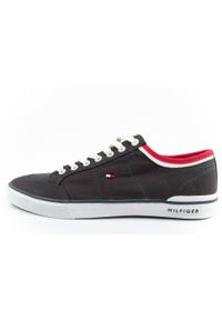 TOMMY HILFIGER - Buty sportowe trampki do chodzenia męskie Tommy Hilfiger. Kolor: niebieski. Materiał: materiał. Szerokość cholewki: normalna. Sport: turystyka piesza