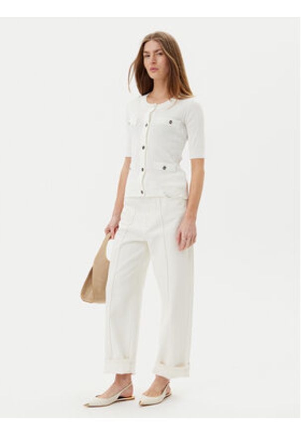 Artigli Kardigan ACMA001877 Écru Regular Fit. Materiał: wiskoza