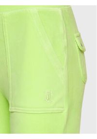 Juicy Couture Spodnie dresowe Del Ray JCAP180 Zielony Regular Fit. Kolor: zielony. Materiał: syntetyk, dresówka