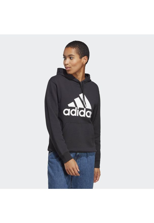 Adidas - Essentials Big Logo Regular French Terry Hoodie. Kolor: biały, czarny, wielokolorowy