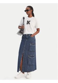 Karl Lagerfeld Jeans T-Shirt B1W17055 Biały Relaxed Fit. Kolor: biały. Materiał: bawełna #4