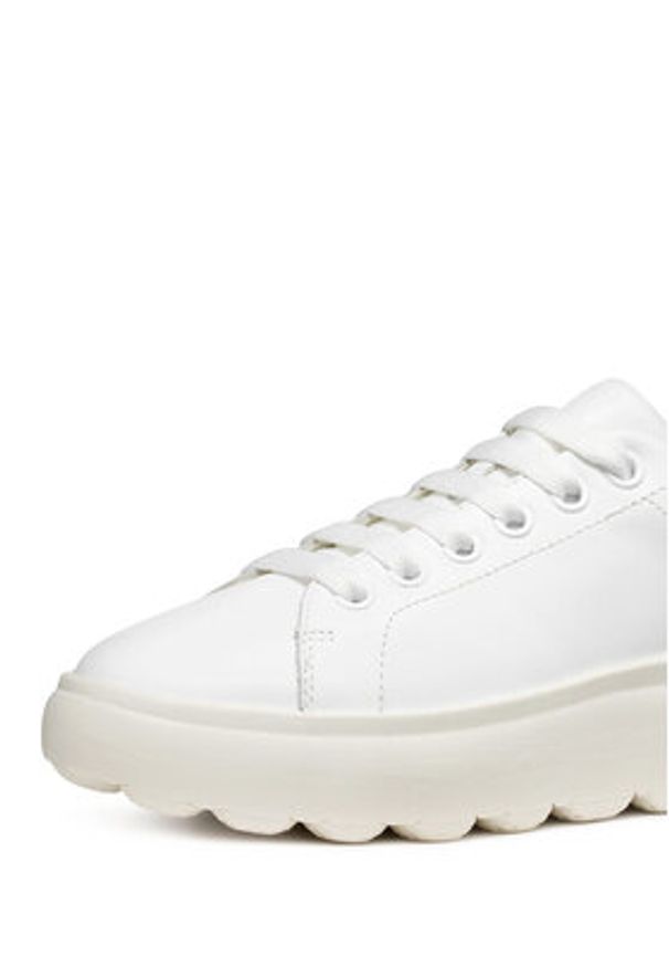 Geox Sneakersy D Spherica Ec4.1 D45TCD 085BN C1327 Biały. Kolor: biały. Materiał: skóra