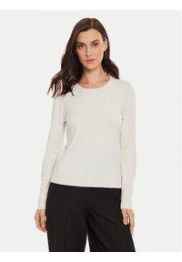 Sisley Sweter 17Q3M100F Beżowy Regular Fit. Kolor: beżowy. Materiał: wiskoza