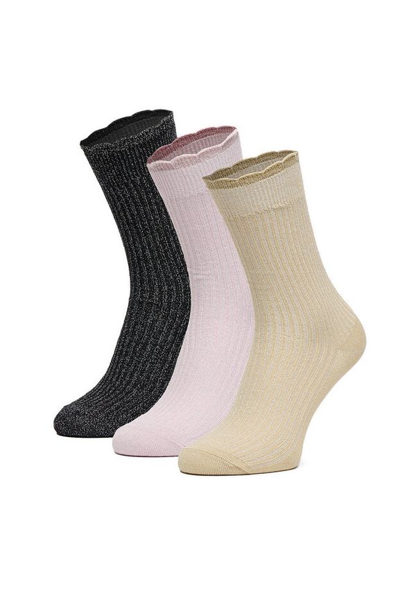 Zestaw 3 par wysokich skarpet damskich Nine West. Kolor: różowy