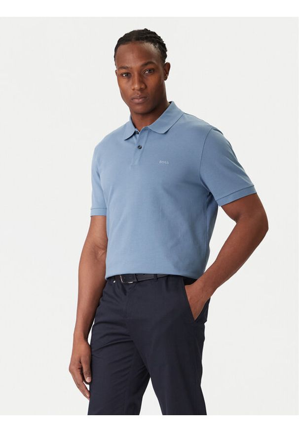 BOSS Polo Pallas 50468362 Niebieski Regular Fit. Typ kołnierza: polo. Kolor: niebieski. Materiał: bawełna