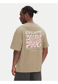 Jack & Jones - Jack&Jones T-Shirt Ames 12268471 Beżowy Relaxed Fit. Kolor: beżowy. Materiał: bawełna #4