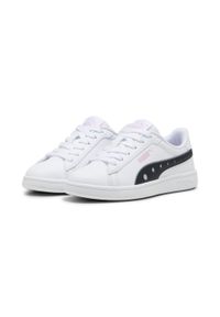 Puma - Dziecięce sneakersy PUMA Smash 3.0 Dance Party PUMA White Black Pink Lilac. Zapięcie: pasek. Kolor: fioletowy, biały, wielokolorowy, czarny. Sport: bieganie