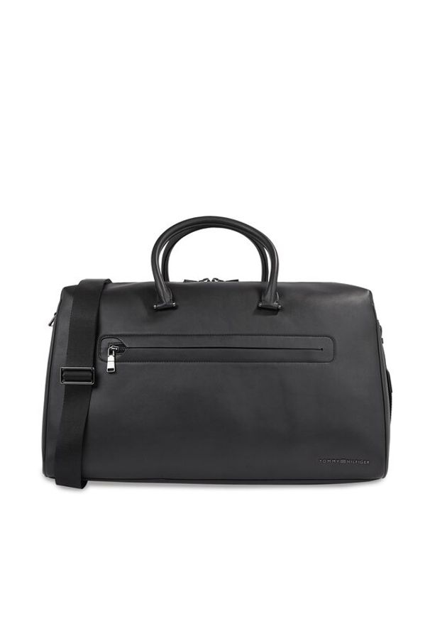 TOMMY HILFIGER - Tommy Hilfiger Torba weekendowa Th Modern Pu Duffle AM0AM12233 Czarny. Kolor: czarny. Materiał: skóra