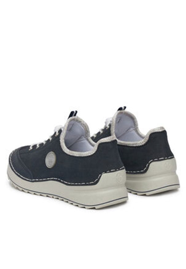 Rieker Półbuty 51558-14 Granatowy. Kolor: niebieski. Materiał: skóra