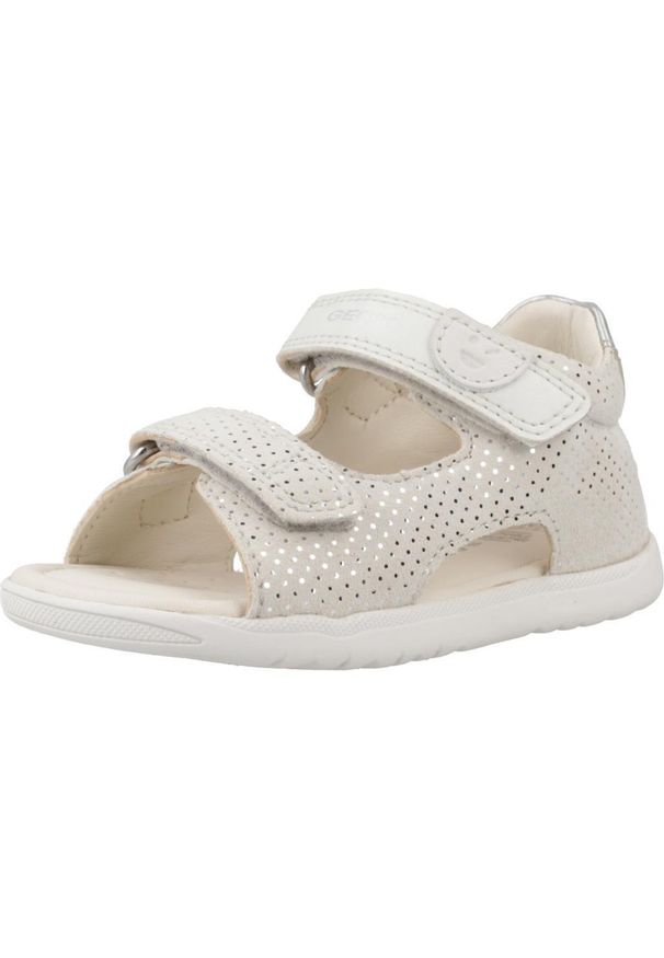 Sandały Geox Model B Sandal Macchia Gir Kolor Biały. Kolor: biały. Materiał: syntetyk. Sezon: lato