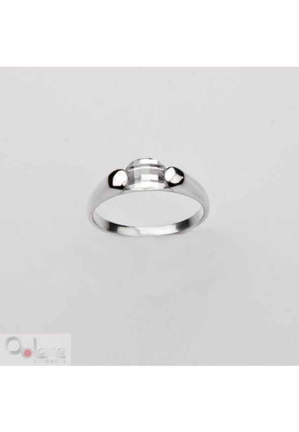 Polcarat Design - Srebrny pierścionek z cyrkonią PK 797. Materiał: srebrne. Kolor: srebrny. Kamień szlachetny: cyrkonia