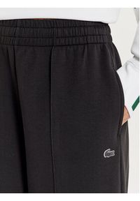 Lacoste Spodnie dresowe XF7374 Czarny Wide Leg. Kolor: czarny. Materiał: bawełna #4