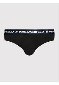 Karl Lagerfeld - KARL LAGERFELD Komplet 3 par slipów 220M2111 Czarny. Kolor: czarny. Materiał: bawełna #4