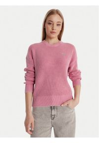 Guess Jeans Sweter W6RR20 Z3HM1 Różowy Classic Fit. Kolor: różowy. Materiał: bawełna #1