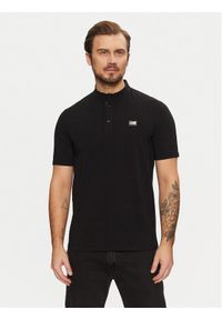 Karl Lagerfeld - KARL LAGERFELD Polo 745089 551221 Czarny Regular Fit. Typ kołnierza: polo. Kolor: czarny. Materiał: bawełna