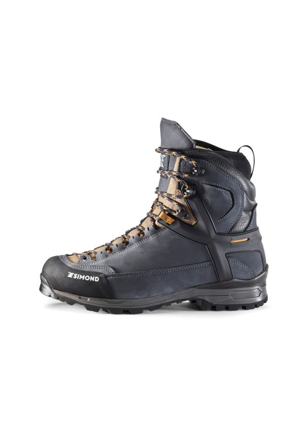 SIMOND - Buty trekkingowe męskie MT500 Ultra skóra wodoodporne. Wysokość cholewki: przed kolano. Kolor: żółty, wielokolorowy, niebieski. Materiał: skóra. Szerokość cholewki: normalna. Sport: wspinaczka, turystyka piesza