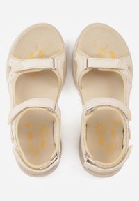 Renee - Ciemnobeżowe Sandały z Wkładką ze Skóry Naturalnej i Zapięciem na Rzep Sambuca. Zapięcie: rzepy. Kolor: beżowy. Materiał: skóra. Sezon: lato. Styl: elegancki #8