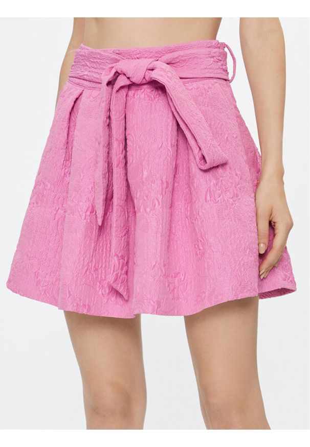 Custommade Spódnica mini Rosabel 999459902 Różowy Regular Fit. Kolor: różowy. Materiał: syntetyk