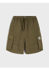 Sinsay - Szorty dresowe cargo z regulacją w pasie - wielobarwny. Materiał: dresówka #1