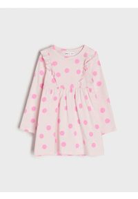 Sinsay - Sukienka - różowy. Kolor: różowy. Materiał: bawełna, dzianina #1