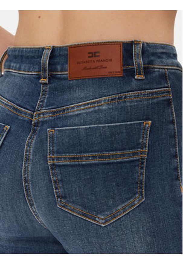 Elisabetta Franchi Jeansy PJ-83D-51E2-V440 Granatowy Regular Fit. Kolor: niebieski