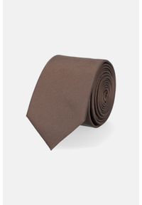 Lancerto - Krawat Brązowy. Kolor: brązowy. Materiał: mikrofibra