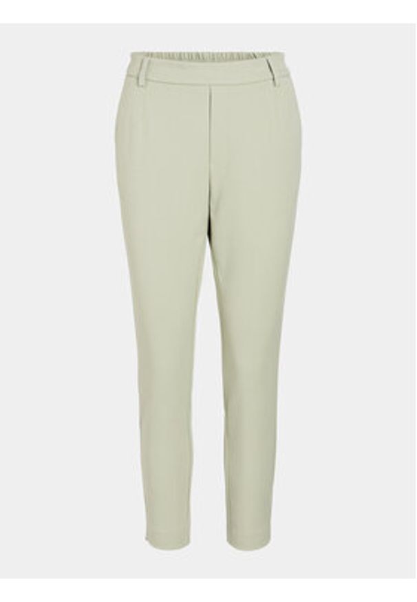 Vila Chinosy Varone 14087406 Zielony Slim Fit. Kolor: zielony. Materiał: syntetyk, wiskoza