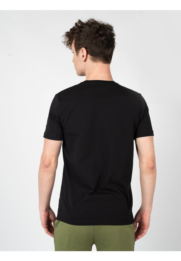 Iceberg T-Shirt "C-Neck" | F020639A | Mężczyzna | Czarny. Okazja: na co dzień. Kolor: czarny. Materiał: bawełna, elastan. Wzór: nadruk. Styl: elegancki, casual