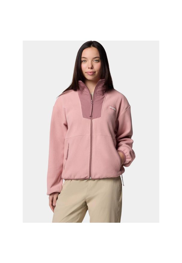 columbia - Sweter damski Columbia Sequoia Grove. Kolor: różowy. Materiał: polar, materiał