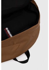 TOMMY HILFIGER - Tommy Hilfiger plecak męski kolor brązowy duży z nadrukiem. Kolor: brązowy. Materiał: poliester. Wzór: nadruk #6