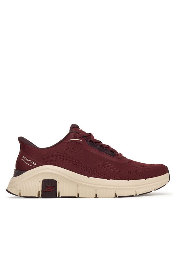 skechers - Skechers Sneakersy Flex - Zayder 233218/BURG Bordowy. Kolor: czerwony. Materiał: materiał