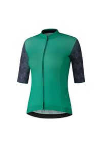 SHIMANO - Koszulka z krótkim rękawem W's YURI, zielony. Kolor: zielony. Długość rękawa: krótki rękaw. Długość: krótkie. Sport: kolarstwo