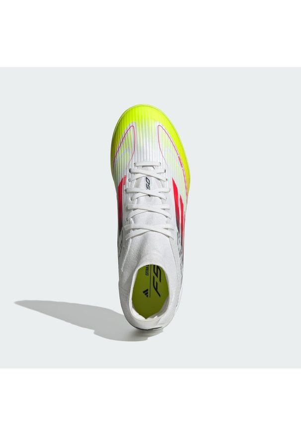Adidas - Buty F50 League Mid TF. Kolor: biały, czerwony, żółty, wielokolorowy. Materiał: materiał