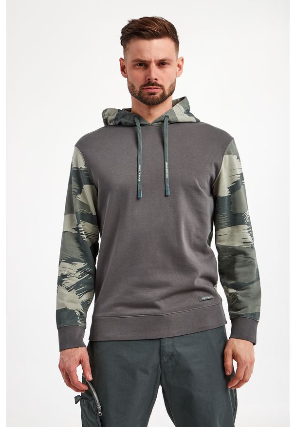 Armani Exchange - Bluza ARMANI EXCHANGE. Typ kołnierza: kaptur. Długość rękawa: długi rękaw. Długość: długie. Wzór: nadruk