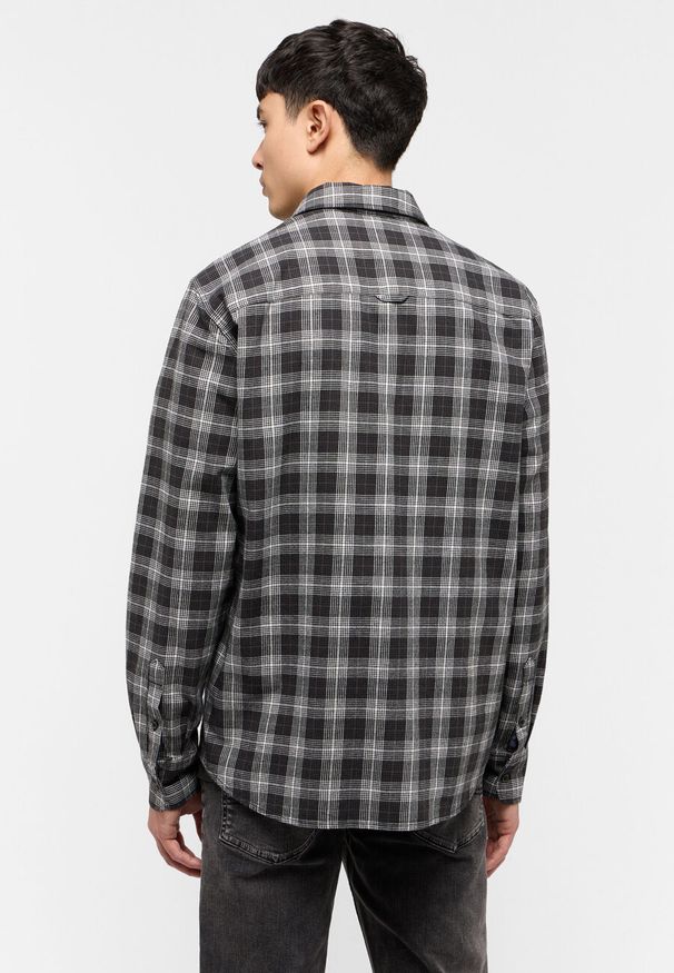 Mustang - Męska Koszula MUSTANG Eastbridge Grunge Check Grey 1015625 12646