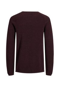 Jack & Jones - Jack&Jones Sweter 12157321 Bordowy Regular Fit. Kolor: czerwony. Materiał: bawełna #2