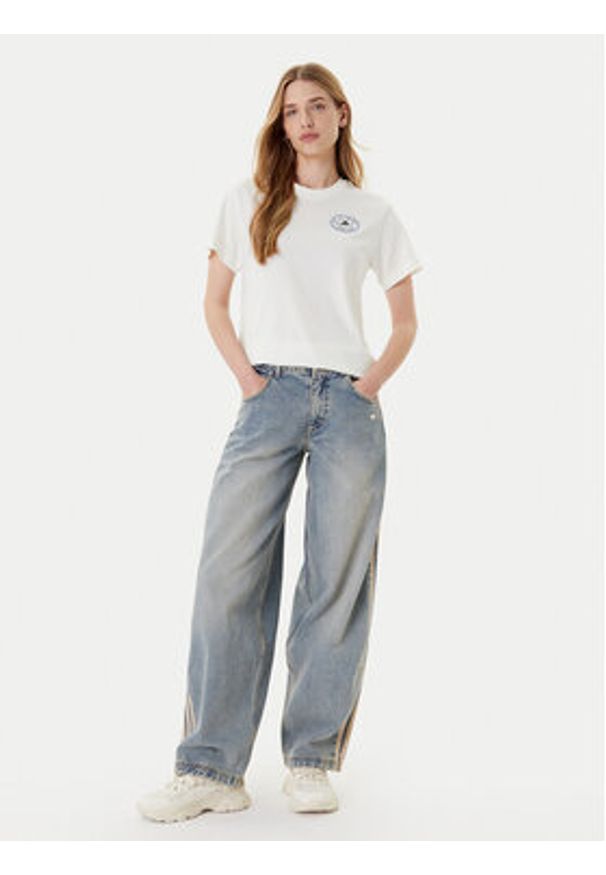 Adidas - adidas Jeansy Premium Essentials JY2868 Niebieski Wide Leg. Kolor: niebieski
