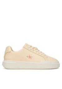 Calvin Klein Sneakersy Chunky Cupsole Laceup Lth Ml YW0YW01947 Kremowy. Kolor: kremowy. Materiał: skóra #1
