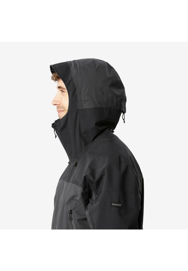 FORCLAZ - Kurtka trekkingowa męska Forclaz MT900 wodoodporna. Kolor: wielokolorowy, szary, czarny. Materiał: tkanina, materiał. Sport: turystyka piesza, wspinaczka